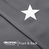Deconovo Star Foil Printed Thermal Blackout Curtains 2 Panels 66x90 Grey view 5