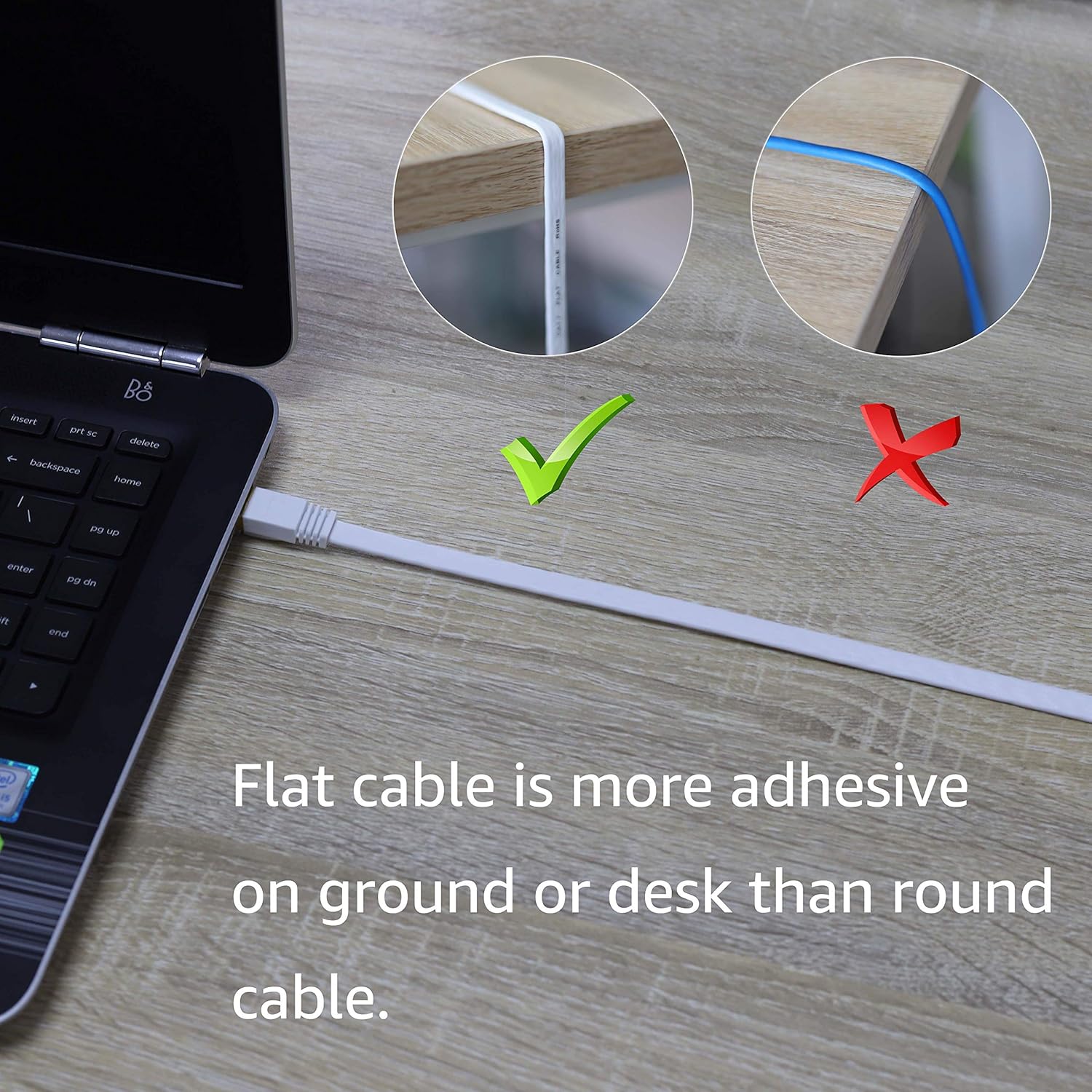 CAT 7 Ethernet Cable 25 Ft White Flat Gigabit High Speed Gigabit Shielded RJ45 LAN Cable: Computers & Accessories