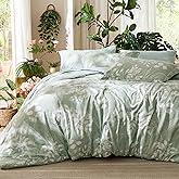Bedsure Queen Comforter Set - 7 Pieces Floral Sage Green GentleSoft™ Bedding Sets, Queen Bed in a Bag with Botanical Flowers Winter Comforter, Sheets, Pillowcases & Shams