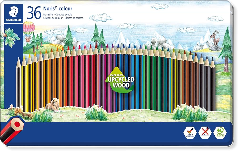 Staedtler 185 M36 Noris Colour 36 Colour Pencils Tin