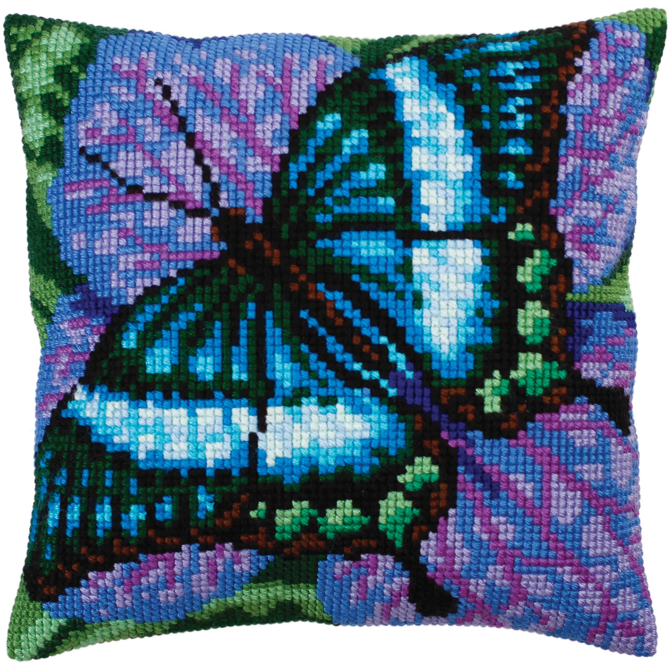 Collection d'Art Cross Stitch Kit: Cushion: Beautiful Japanese, Multi, 40 x 40cm