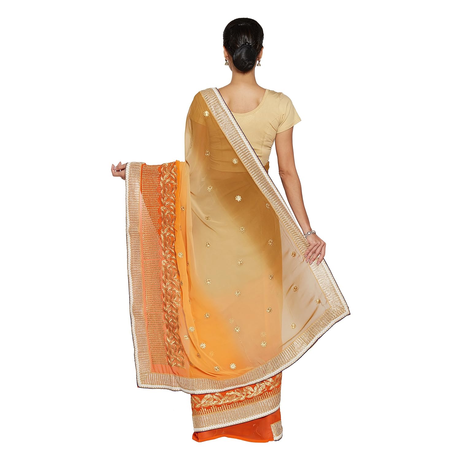 florence chiffon saree with blouse piece (fl-12180_beige_free size)