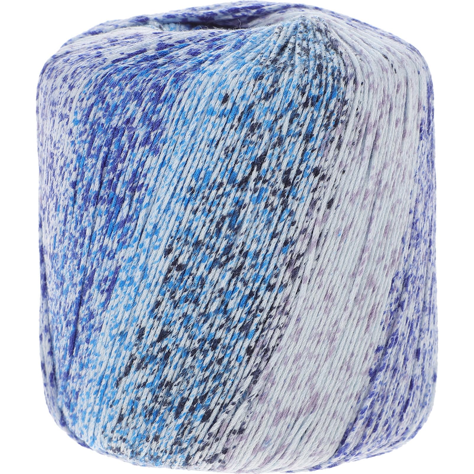 SEWACC Crochet Yarn, Knitting Yarn Color Gradient Cotton Soft Cotton Crochet Thread for Sweater Scarf Hat Shawl (Sky-Blue)