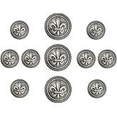 thumbnail interactive-video image 1 of Celtic Triple Spiral Blazer Buttons - Gray Silver Metal Shank Buttons Set Of 11 1 of 11