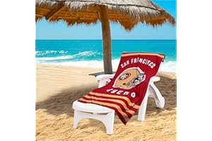 NORTHWEST NFL Stripes Beach Towel, 30" x 60" San Francisco 49Ers