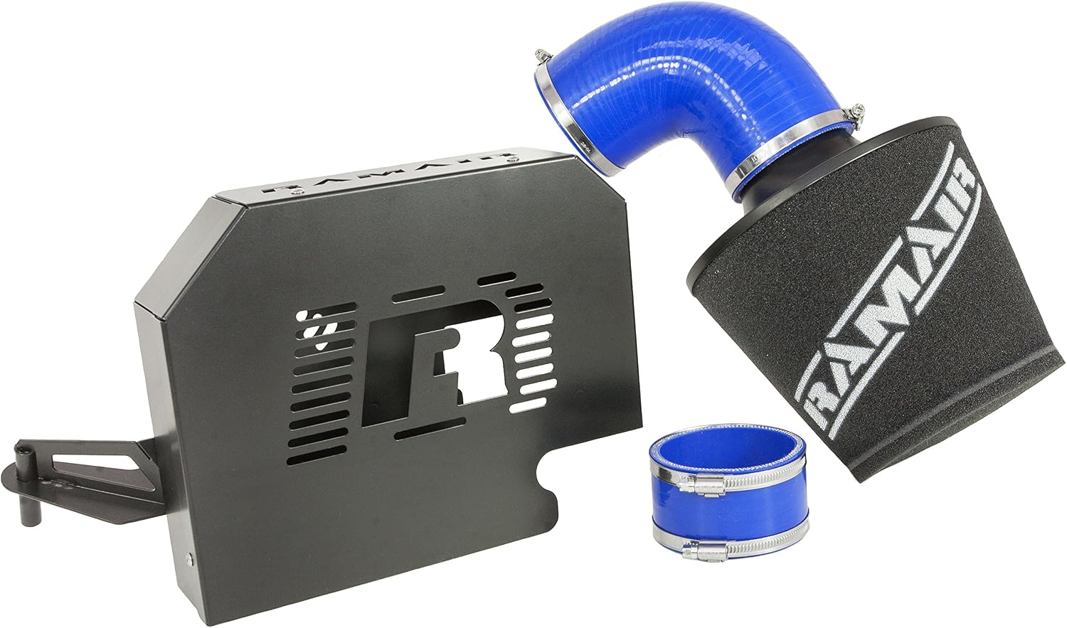 Ramair Filters SR-225-BL-ECU Performance Induction Kit with Ecu Relocation Bracket and Silicone Hoses, Blue - Image 3
