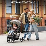 Kinderkraft Trig 3 Lightweight Stroller Beige, One-Hand Fold, 5-Point Harness view 6