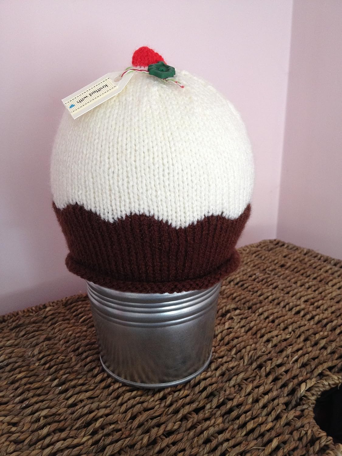 Christmas pudding handknitted hat sizes 06 months to adult Amazon