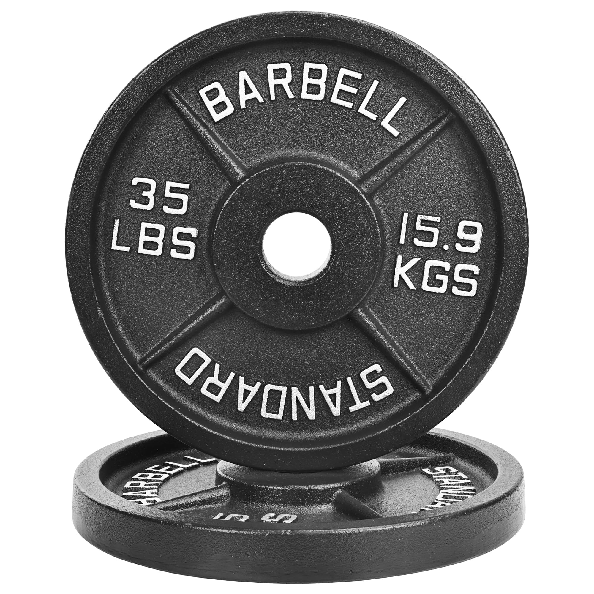 Photo 1 of **************ONLY 1 PLATE***************
Fitvids Olympic Cast Iron 2-Inch Weight Plate for Strength Training & Weightlifting, Multiple Weights Available, 35LB (Pair)