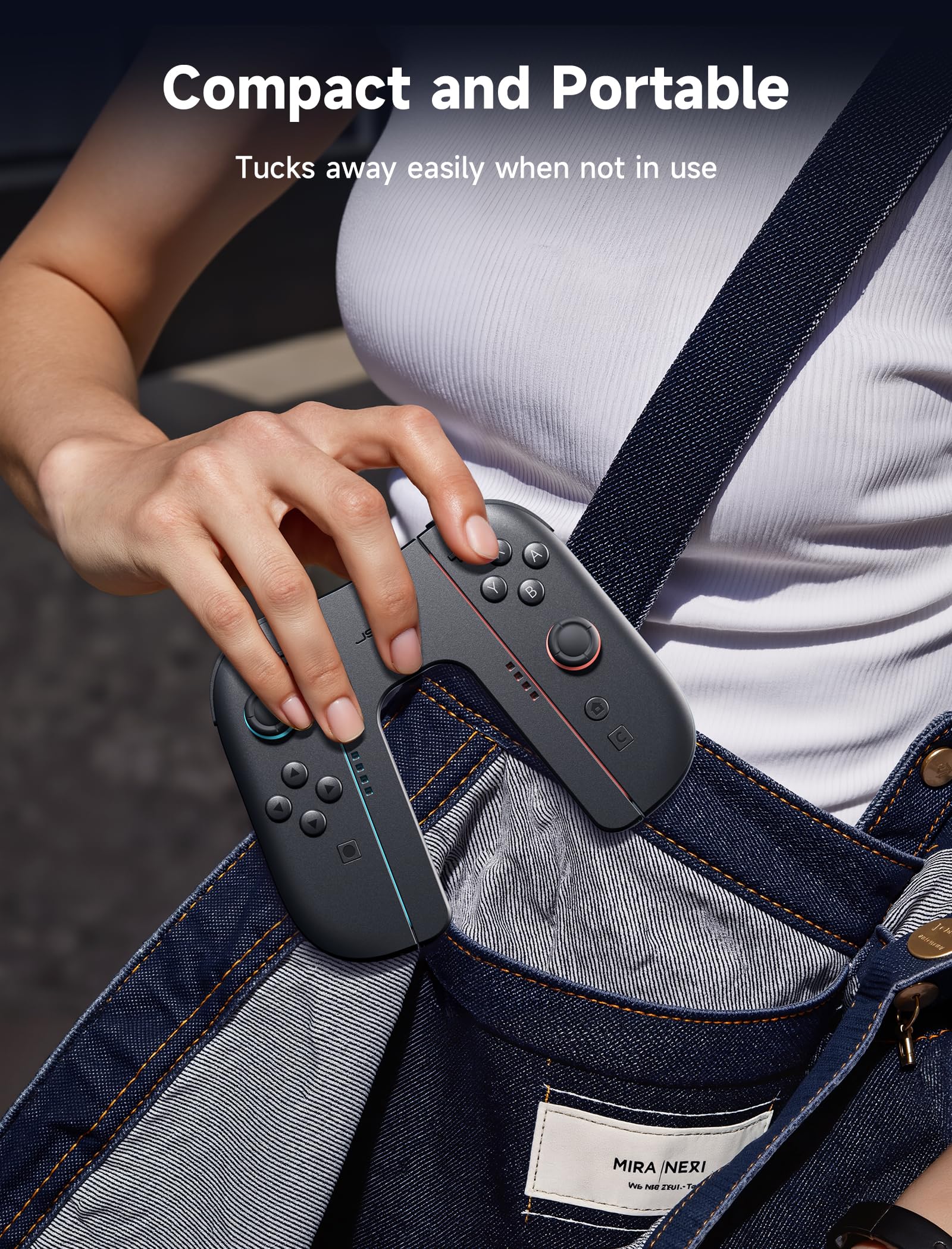 JSAUX Switch 2 Ladegriff, Magnetischer Griffcontroller kompatibel mit Switch 2 Joypads, Spielen während des Ladevorgangs mit LED-Anzeige & 1,5 m/4,9 ft Ladekabel – Schwarz 7