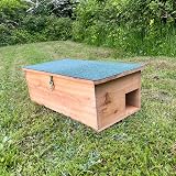 Selections Wooden Hedgehog Feeding Station Shelter with Opening Roof view 4