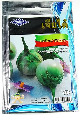 Amazon アウトレット 小ナス 商品ｂ Round Eggplant Makhuea Pro マクアプロ タネ 種子 タイの野菜 約1g Chia Thai 種