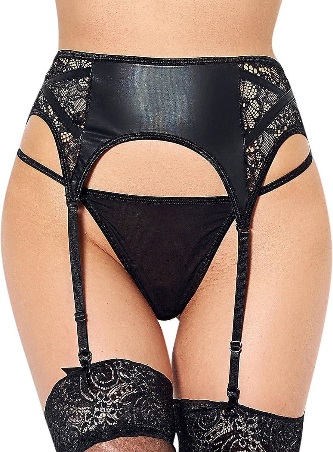 comeondear Women Garter Belt Plus Size (Large=UK 10, Black) Amazon.co