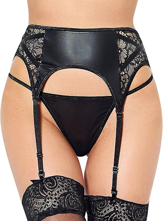 comeondear Women Garter Belt Plus Size (Large=UK 10, Black) Amazon.co