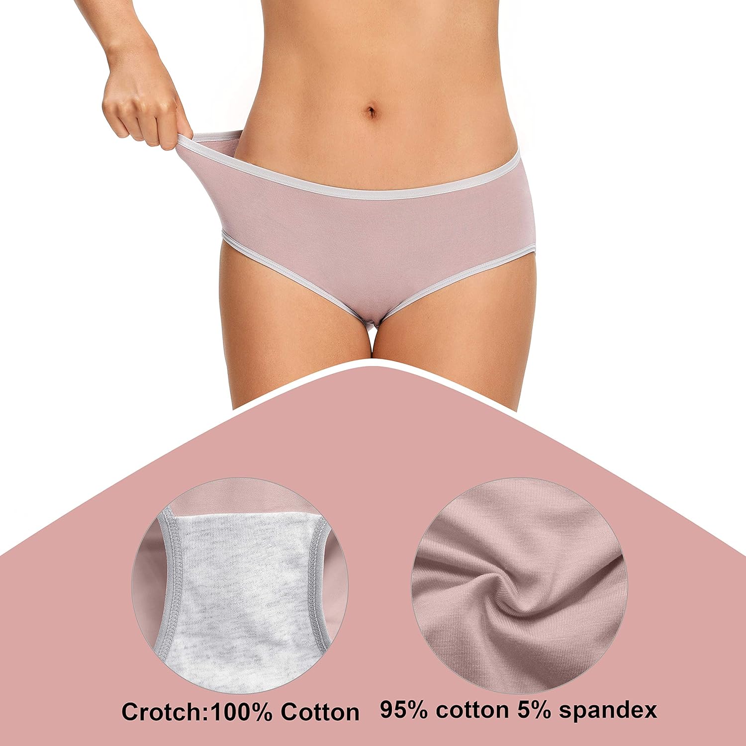 Womens Underwear Cotton High Waist Soft Breathable Stretchy Briefs Comfortable Panties for Ladies(Multicolor) at  Women’s Clothing store