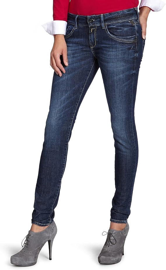 Replay Raky WV690 Women's Skinny Jeans, Blue (Denim Blue), 30W x 32L