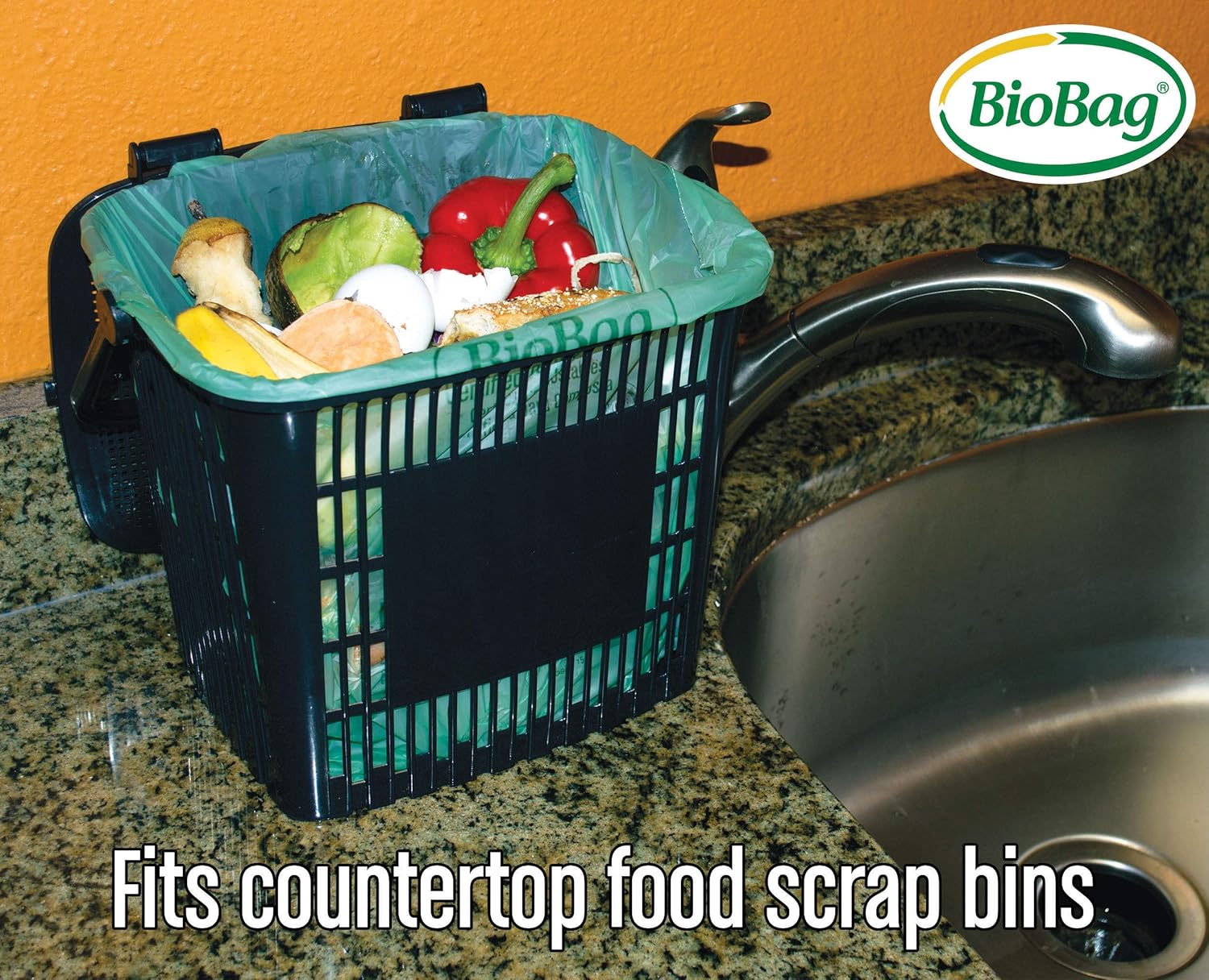 BioBag Compostable Countertop Food Scrap Bags, 3 Gallon, 100 Count: Health & Personal Care