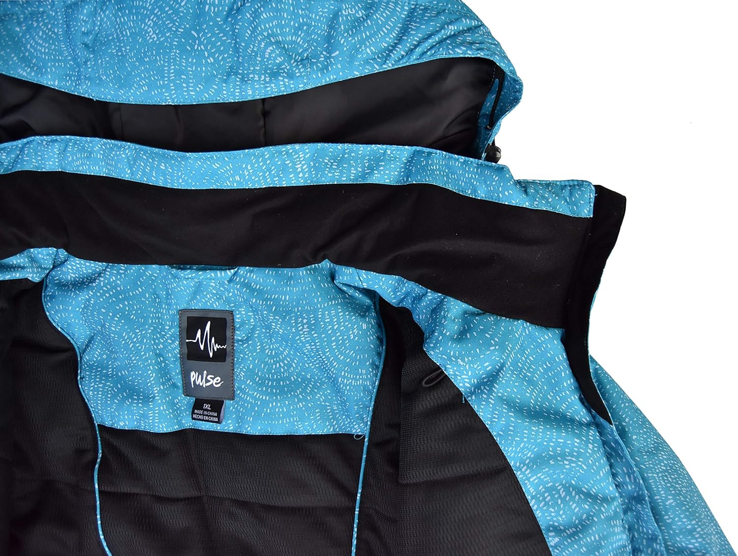 Pulse Women's Plus Size Extended Insulated Bevel Snow Ski Jacket: Clothing