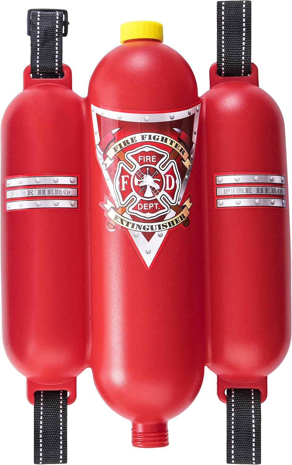 Prextex Fireman Backpack Water Shooter and Blaster with Fire Hat- Water Gun Beach Toy and Outdoor Sports Toy: Toys & Games