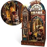FUNPOLA LED 3D Puzzle Magic Station Book Nook Kit - Interactive 3D Wood Puzzle LED Magical Miniature with Infinite Extension