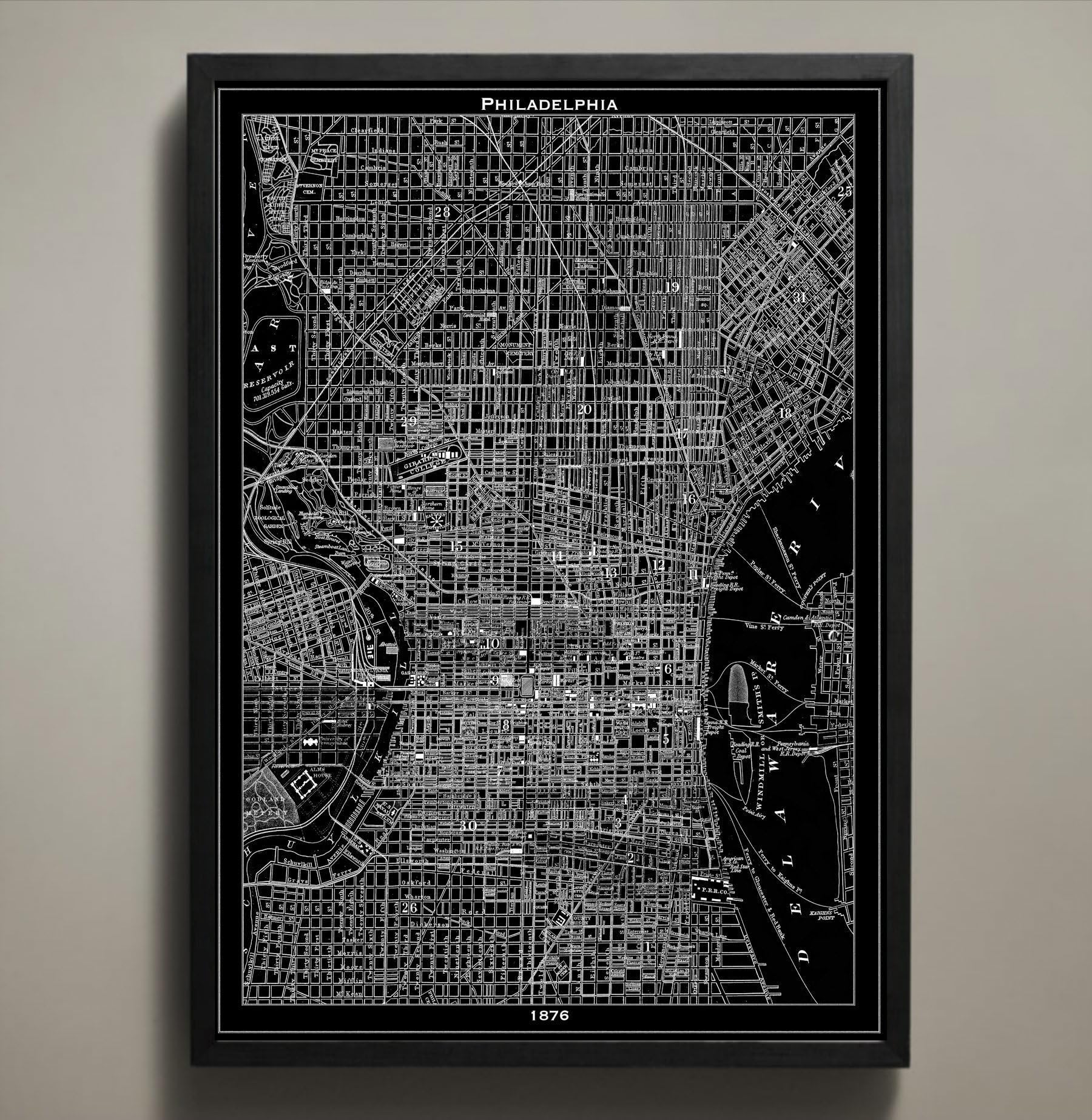 Philadelphia Map Print, Wall Art for your Home or office Decor