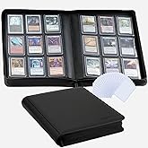 9-Pocket Toploader Binder Trading Card Binder Holds 252 Premium Card Book | with 20 Removable Top-loader Sleeves,PU Card Holder Folders ,Card Album for MTG,TCG,Yugioh,Game &amp; Sports Cards(Black)