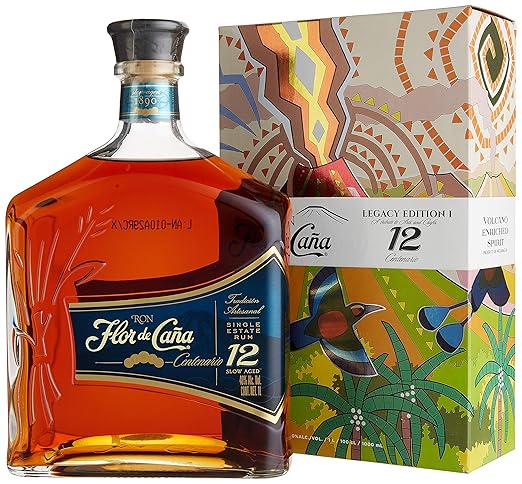 Flor de Cana Centenario 12 Years Old Legacy Edition I mit Geschenkverpackung Rum (1 x 1 l)