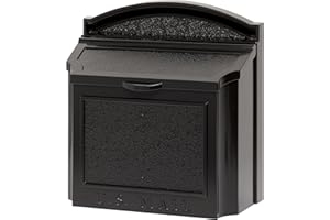 Whitehall Products Locking Wall Mounted Large Mailbox, Black