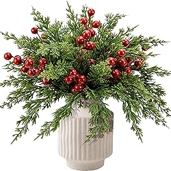Watayo 60 Pcs Christmas Artificial Pine Branches