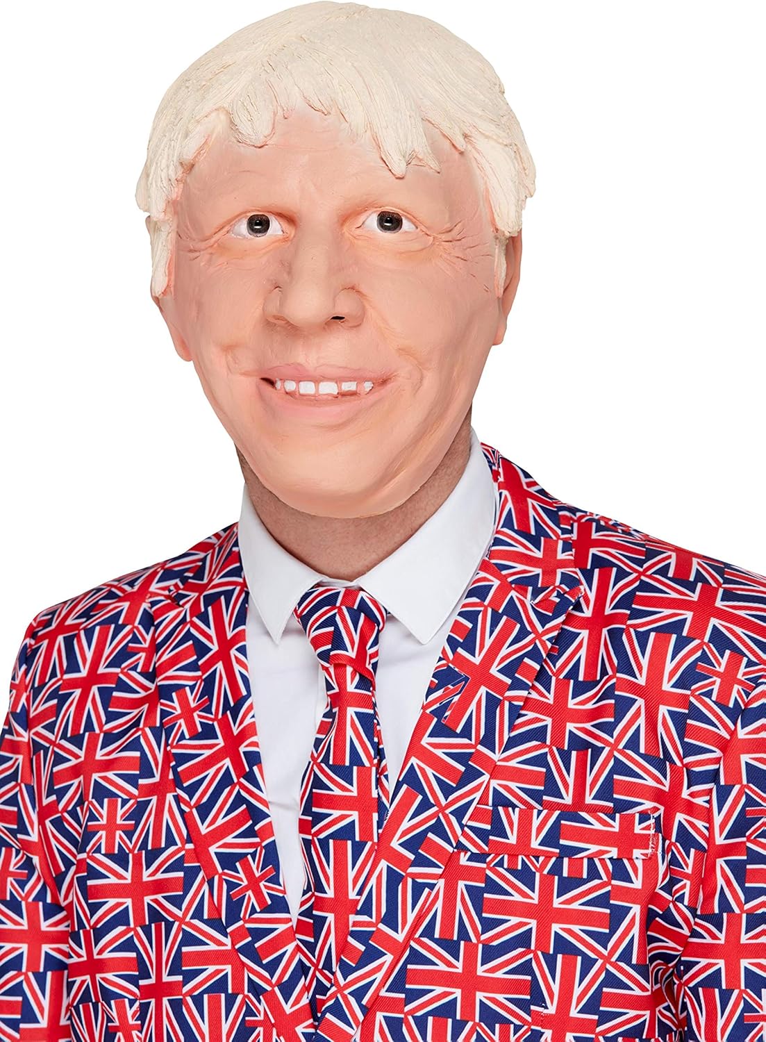 Smiffys Posh Politician Mask Latex, Funny Fancy Dress, Politician Dress Up Masks, White