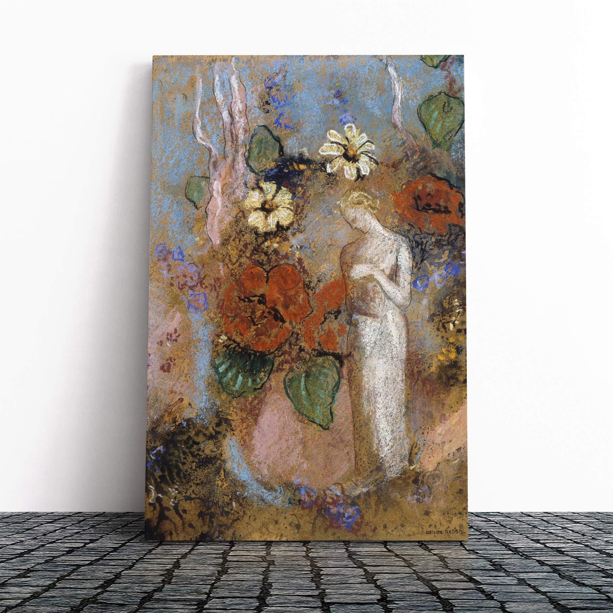 Odilon Redon Pandora Vol.2 Canvas Print | Gallery Wrapped 30mm Frame Wall Art | 20x14 inches | Ready to Hang | Modern Picture | Living Room Bedroom Lounge Office