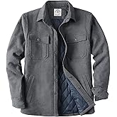 Dubinik® Mens Shacket Lightweight Jacket Cozy Warm Lined Overshirt Flannel Shirts For Men Long Sleeve Snap Casual Plaid