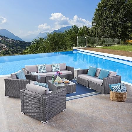 Amazon Com Christopher Knight Home Santa Rosa Outdoor 7 Seater