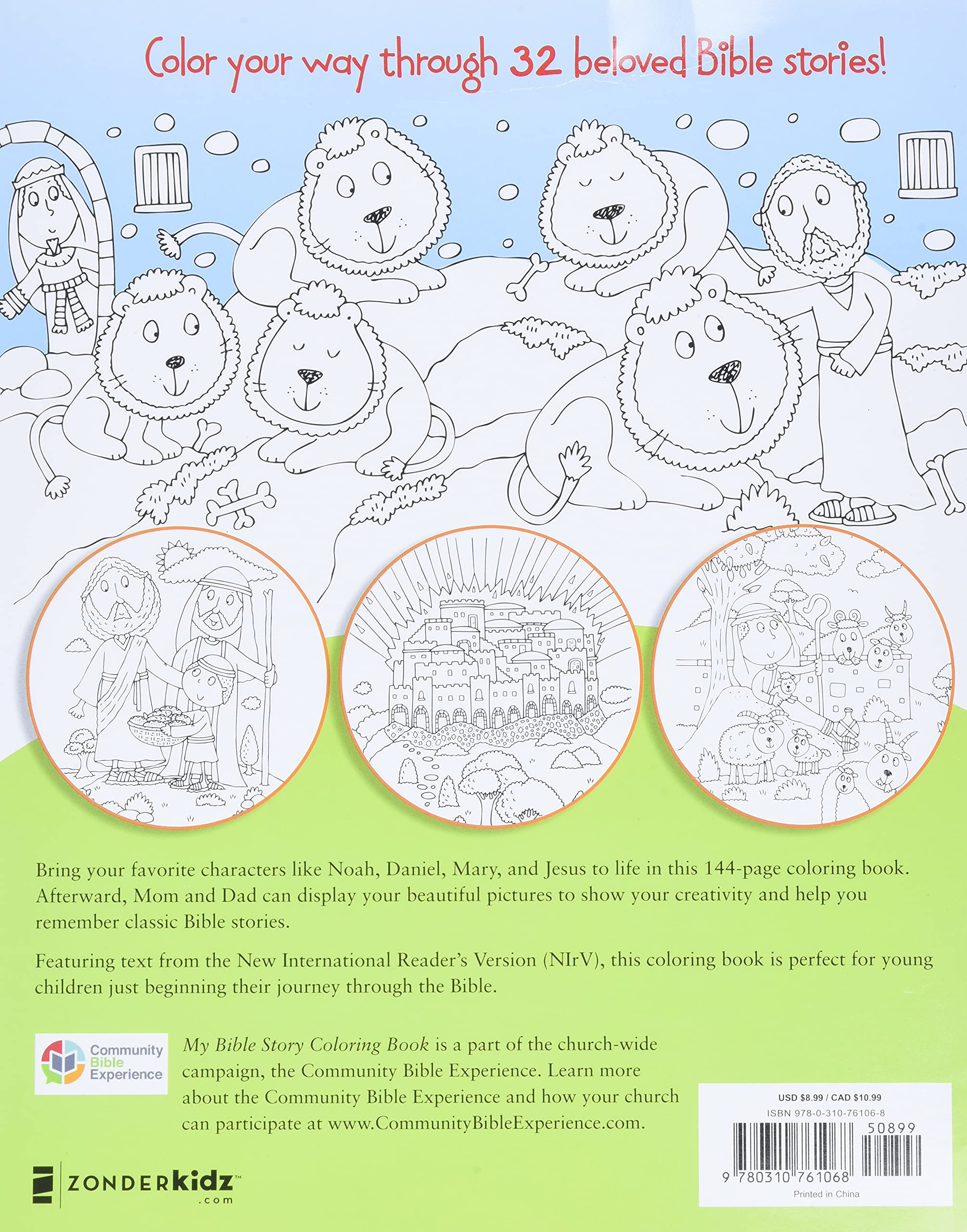 Download My Bible Story Coloring Book The Books Of The Bible Zondervan 9780310761068 Amazon Com Books