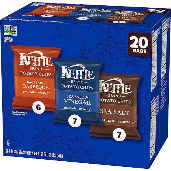 KETTLE BRAND POTATO CHIPS VARIETY PACK, 1 OZ, 20 CT