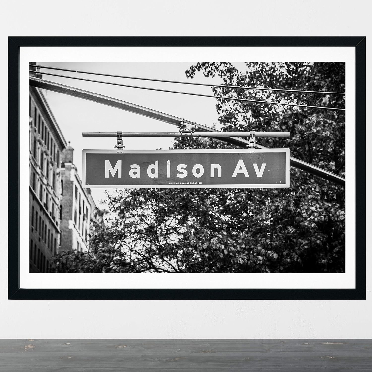 Photographs - New York City Photography, Street Sign Print, Madison Avenue Print, Manhattan Art Print, NYC Art, Mad Men, Black & White Art