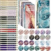Sayglossy 25 Sets Women Christian Gifts Bulk Bible Verse Gel Pens Religious Compact Mirrors Emergency Bookmarks for Mother Grandmother Daughter Bible Study Group (Watercolor)