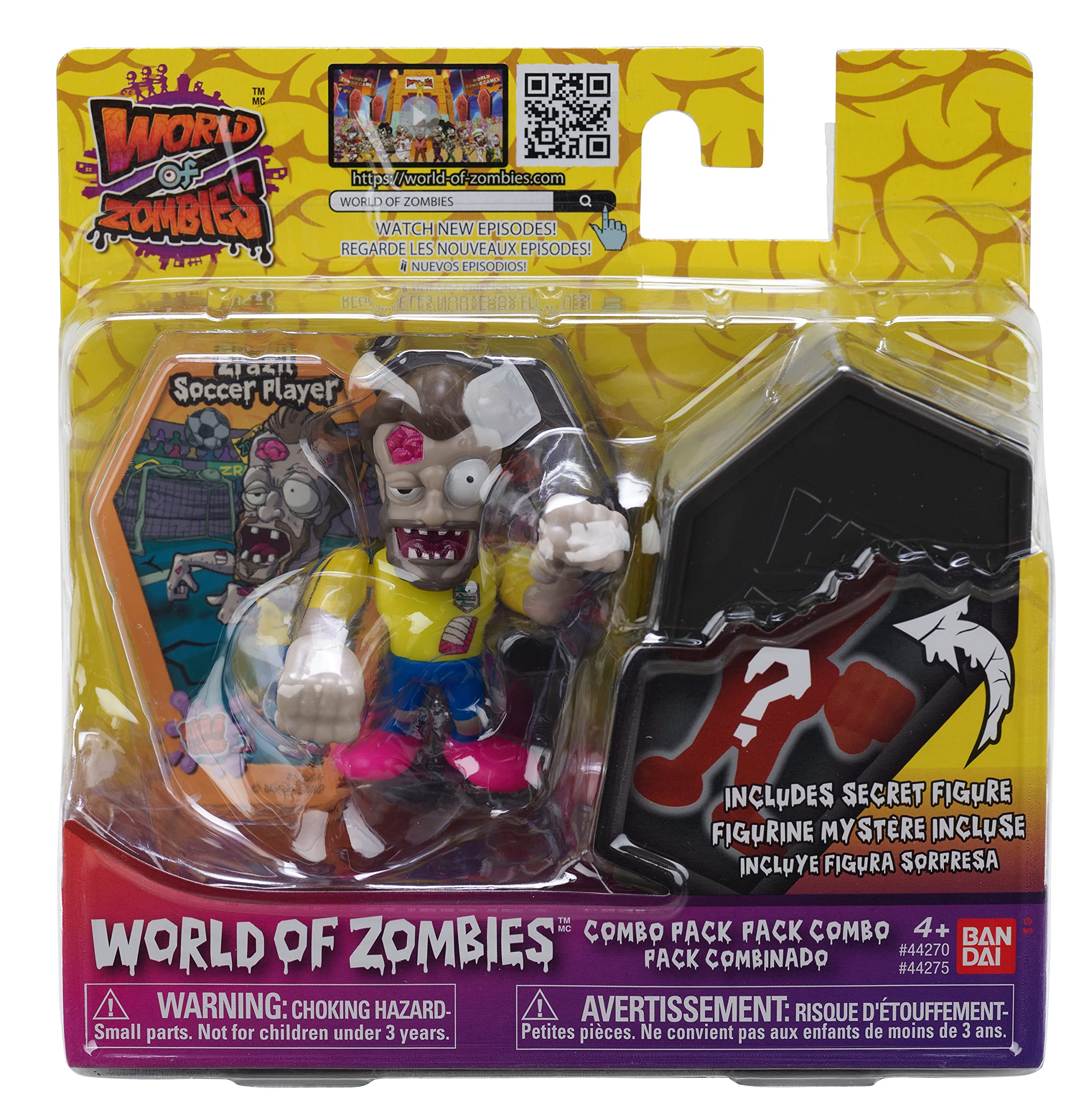 BANDAI World of Zombies - Pack of Two Z.K. Rockstar Figures and Surprise Figure 44275