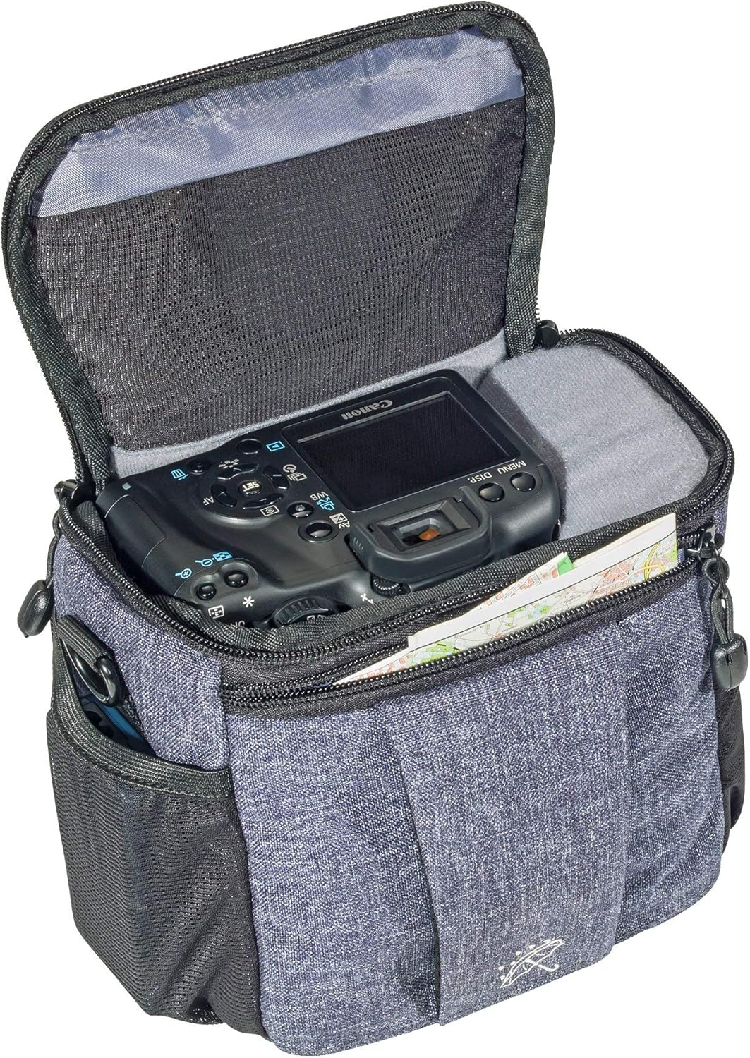 "Fashion" camera bag, Panasonic Lumix DMC G70, G81, GM5, GX80, GH4, GX8 / Sony Alpha 6500 / Nikon D5600, Grey, Size L - Image 5
