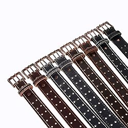Men’s Classic Leather Belt, Double Prong Retro