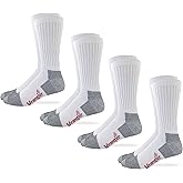 Wrangler Mens Cotton Full Cushion Crew Work Boot Socks 4 Pair Pack