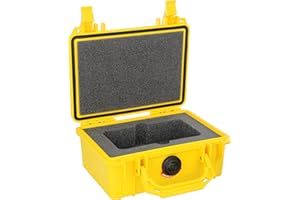 Mazur Instruments PRM-HC-YL Pelican PRM Hard Field Case, 7-1/4" Length x 4-3/4" Width, Yellow