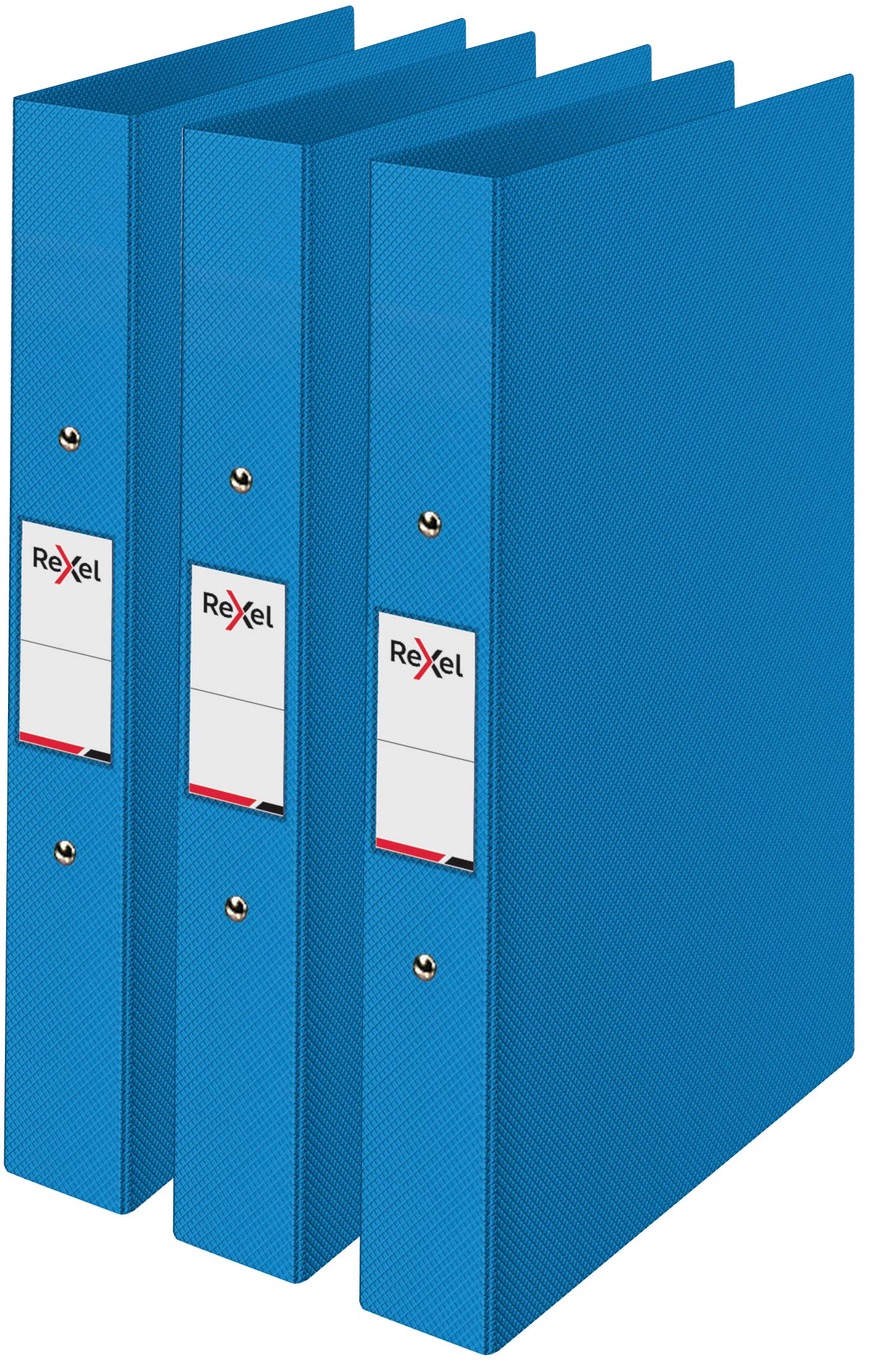 Rexel Choices, A4 Ring Binder, 25 mm Spine, 190 Sheet Capacity, File Folder, Document Organisation, Blue, Pack of 3, 2115728