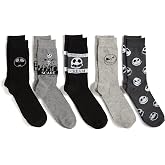 Disney Men's Nightmare Before Christmas 5 Pack Crew Socks