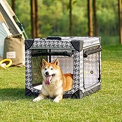 Lesure Cute Soft Collapsible Dog Crate - 30 Inch