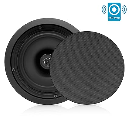 Pyle Pdic81rdbk 250 W 2 Channel 8 Inch Ceiling Mounted Speaker