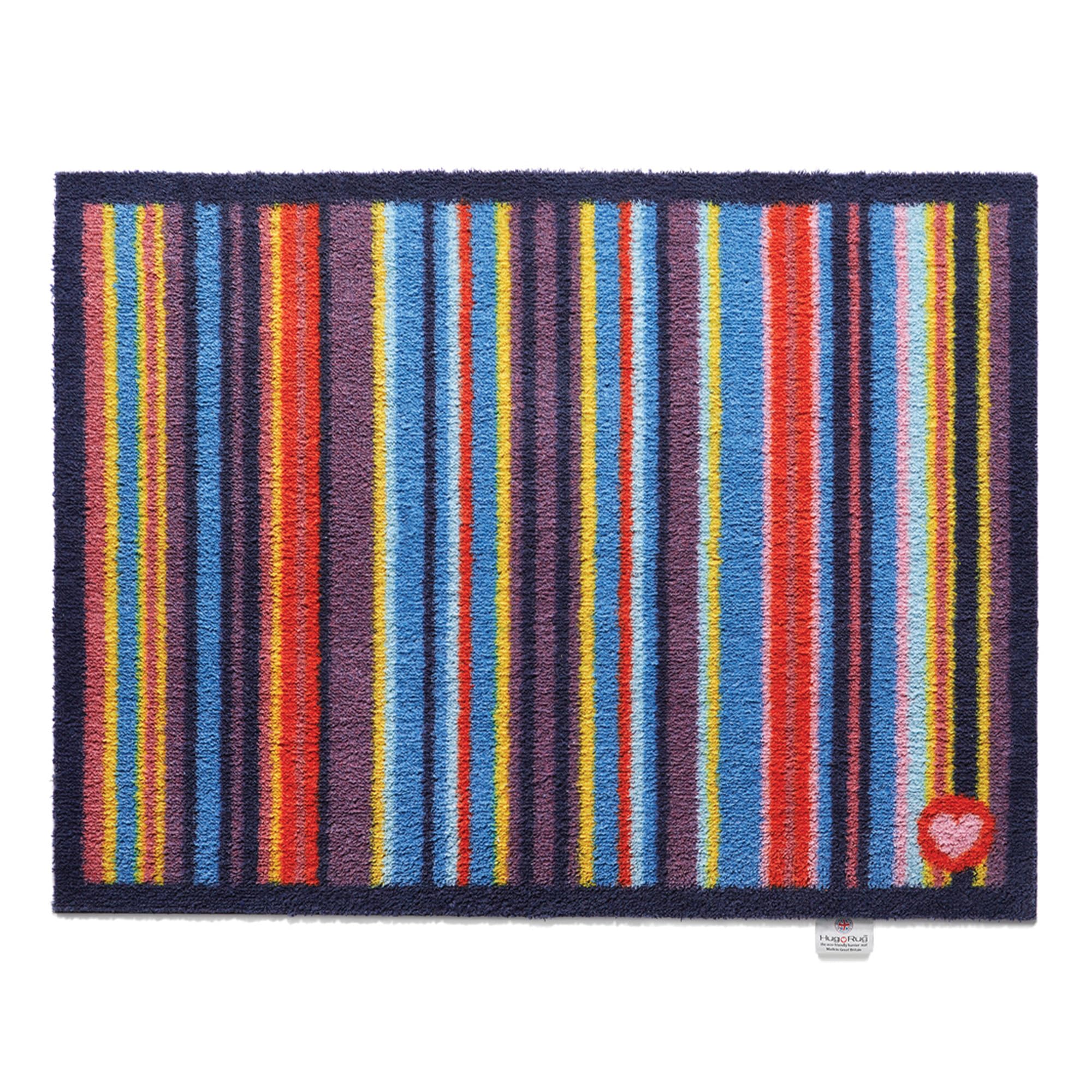HUG RUG Washable Dirt Trapper Door Mat Kitchen Hallway Doorway, Made in the UK, Stripe 85 65x85