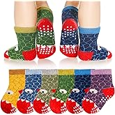 Eyean Baby Wool Grip Sock Soft Winter Warm Thick Non Slip Toddler Boy Girls Crew Socks For Children 6 Pairs