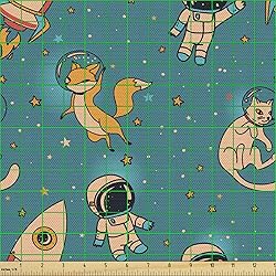 Ambesonne Space Fabric by The Yard, Surreal