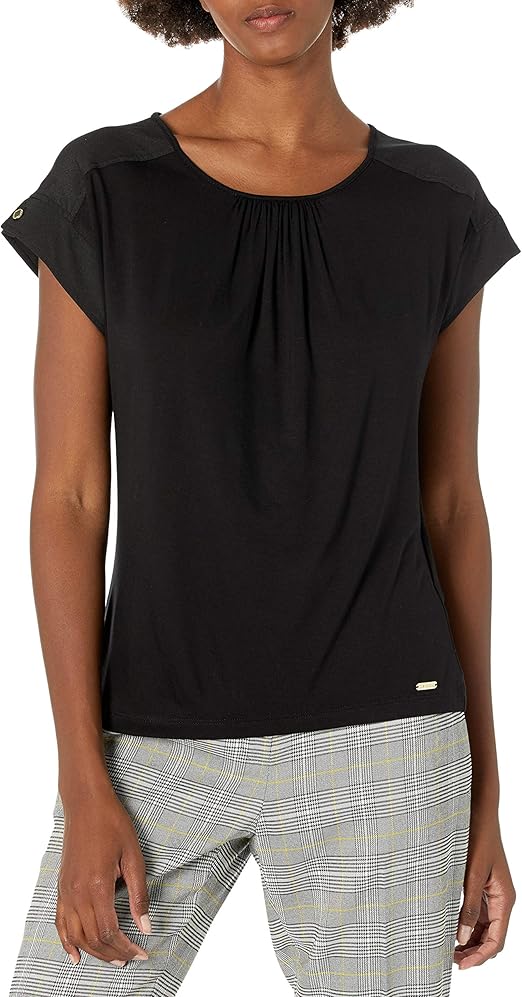 Calvin Klein Women's Short Sleeved Blouse Amazon.co.uk Clothing